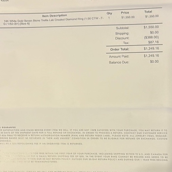 James Allen White Gold 1.00 CTW Lab Diamond Ring - Picture 6 of 7